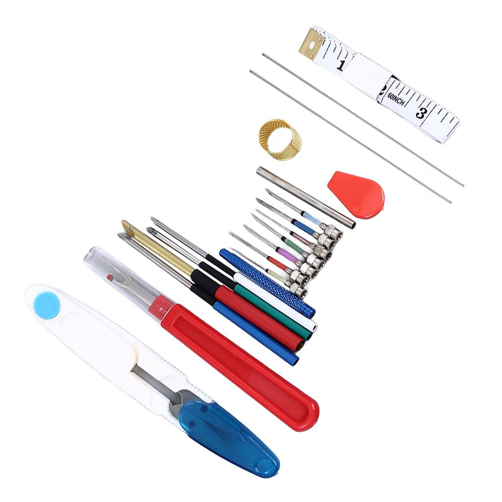 20 Pieces Punch Needle Kit Needle Threaders Embroidery Poking Cross Stitch Tools Punch Needle