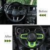 Inner Steering Wheel Frame Panel Trim Cover For Jeep Wrangler JL JT 2018+ Green