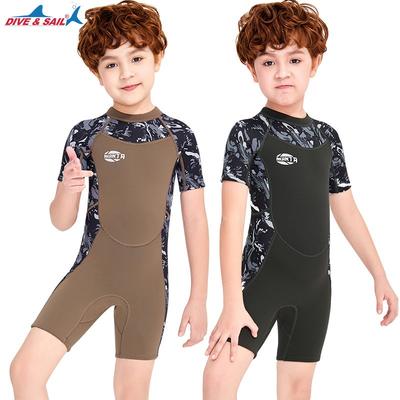 Children's Diving Suit 2.5mm One-piece Short-sleeve Thermal Swimsuit Thickened Cold-proof
