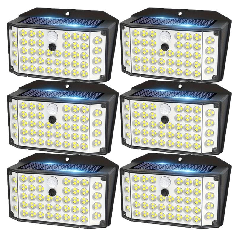 1/2PCS Motion Sensing Smart Light, 132 LEDs, 3 Modes Solar Security Light, IP65, Solar Fence Light for Outdoor, Yard