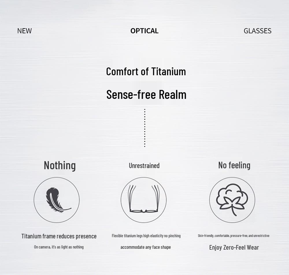 Superleichte reine Titan-Brillenfassungen im koreanischen Stil, Silber, für Damen - Ideal für runde und eckige Gesichter, Hochintelligentes Design