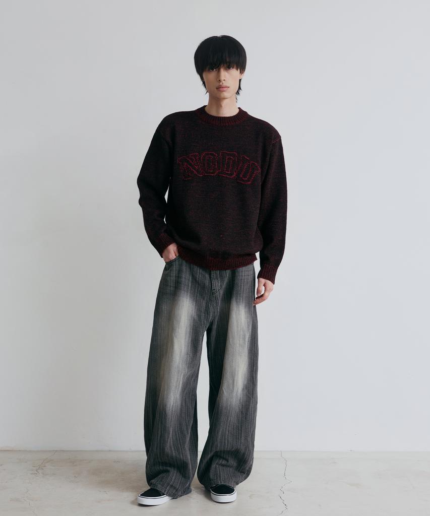 NODU Logo Ring Round Knit [Dark Red]