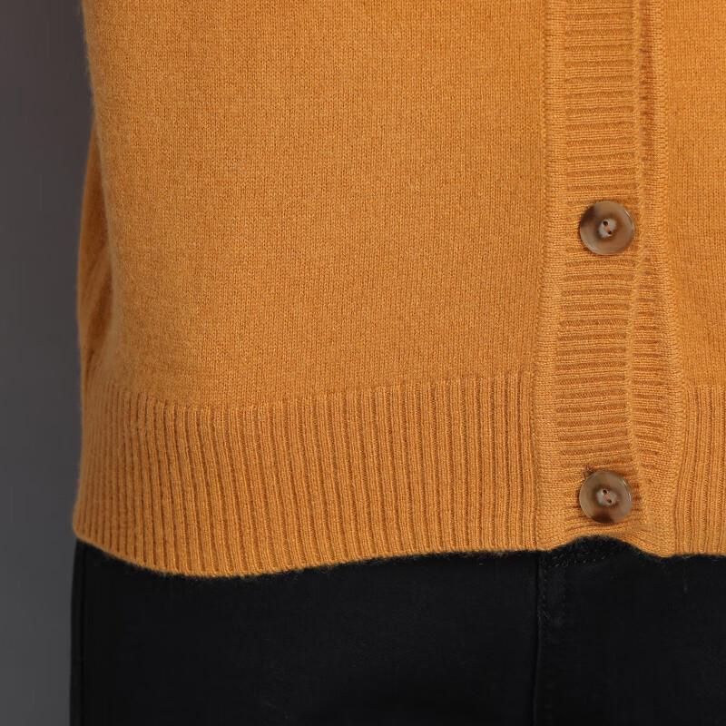 Hengyuanxiang Women's Pure Wool Thick V-Neck Cardigan