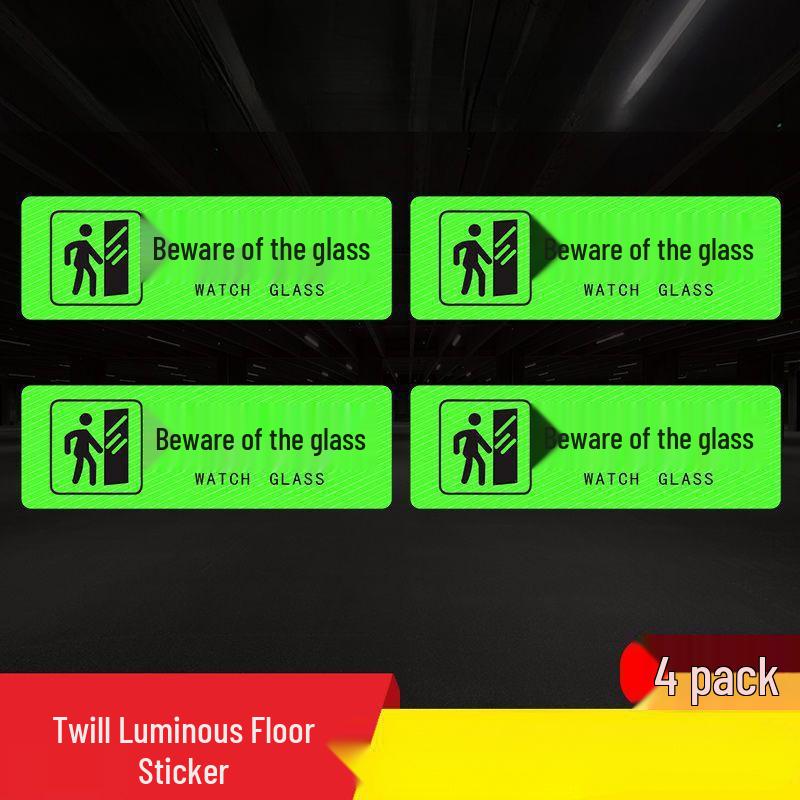 Светящаяся в темноте противоскользящая предупреждающая наклейка для скользких полов