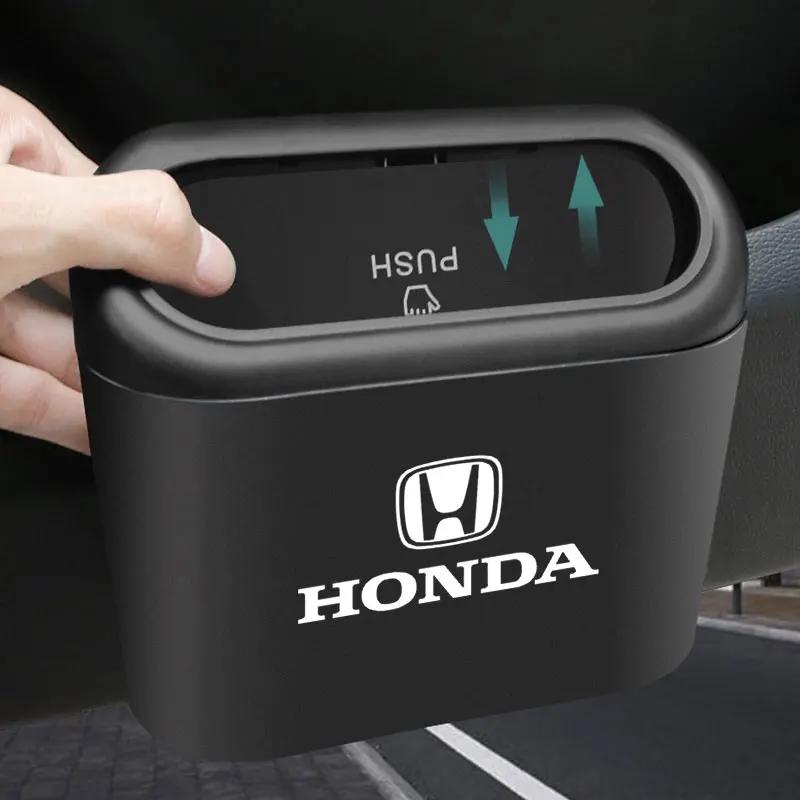 Car Hot 2025 Car Trash Can Storage Box Vehicle Multifunctional Garbage Dust Case For Honda Civic Fit Jazz Accord Passport Stepwg