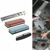 Stainless Steel Sink Sharpening Stone Holder Knife Grinder Adjustable Length Whetstone Non-slip Base Knife Sharpener Whetstone