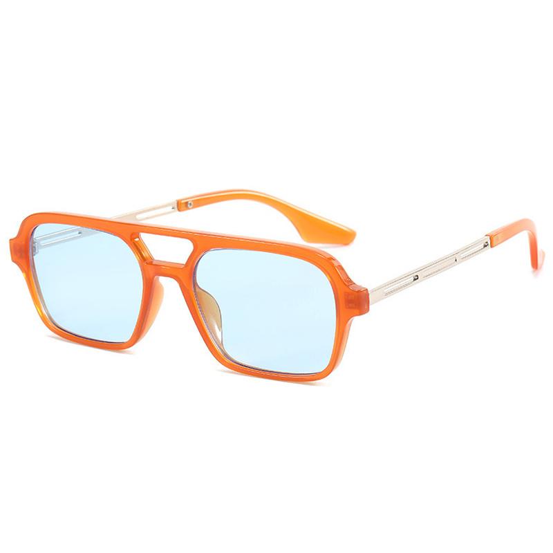 Čtvercové sluneční brýle s malým rámem Žena Značka Návrhář Móda Luxusní sluneční brýle Dámské Vintage duté leopardí modré Oculos De Sol