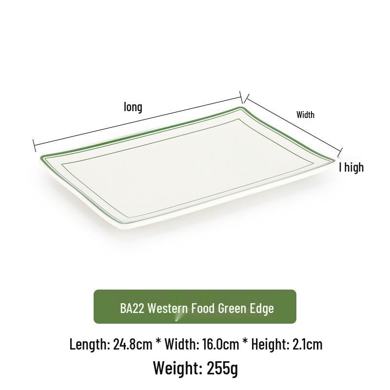 Melamine Rectangular Imitation Porcelain Plate for Hot Pot, BBQ, and Sushi Restaurants