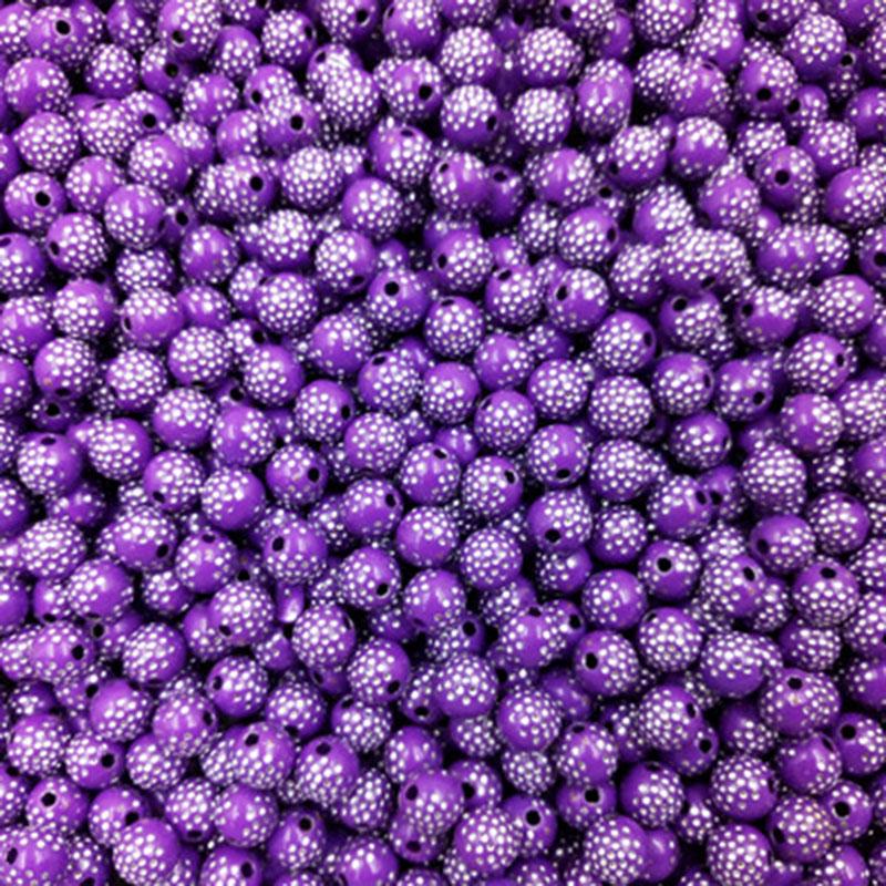 40Pcs 8mm Fashion Shiny Rhinestone Loose Beads DIY Jewelry Findings