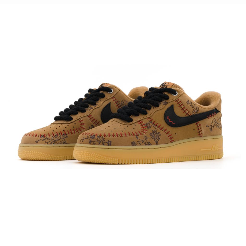 Nike Air Force 1 Lv8 Slip Resistant, Abrasion Resistant, Lightweight Low top Skateboard Shoes Unisex Brown Black CJ9179-200(Team-)