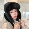 Winter Hat Women's Big Head Circumference Shows Small Face Versatile Lei Feng Hat Thickened Warm Ski Cold Bag Head Hat