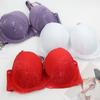 Push-up Bra Set with Breathable Nude-feeling Lace and Seamless Bra for Large Breasts