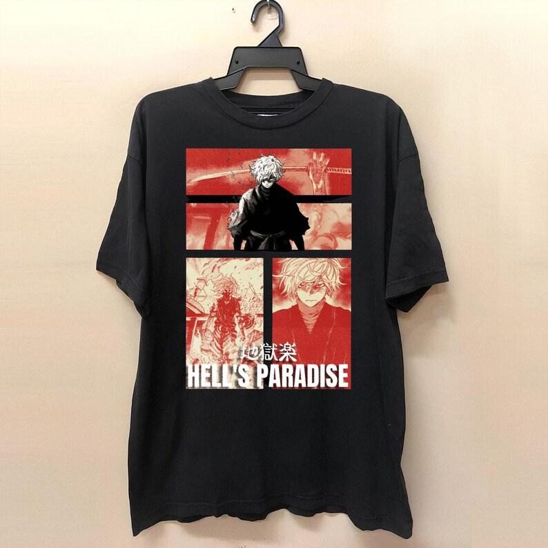 

Hot Anime Hells Paradise personality Clothes Anime Lover Tshirt Year round clothing Oversized Unisex Streetwear high quality ... 5XL різнокольоровий