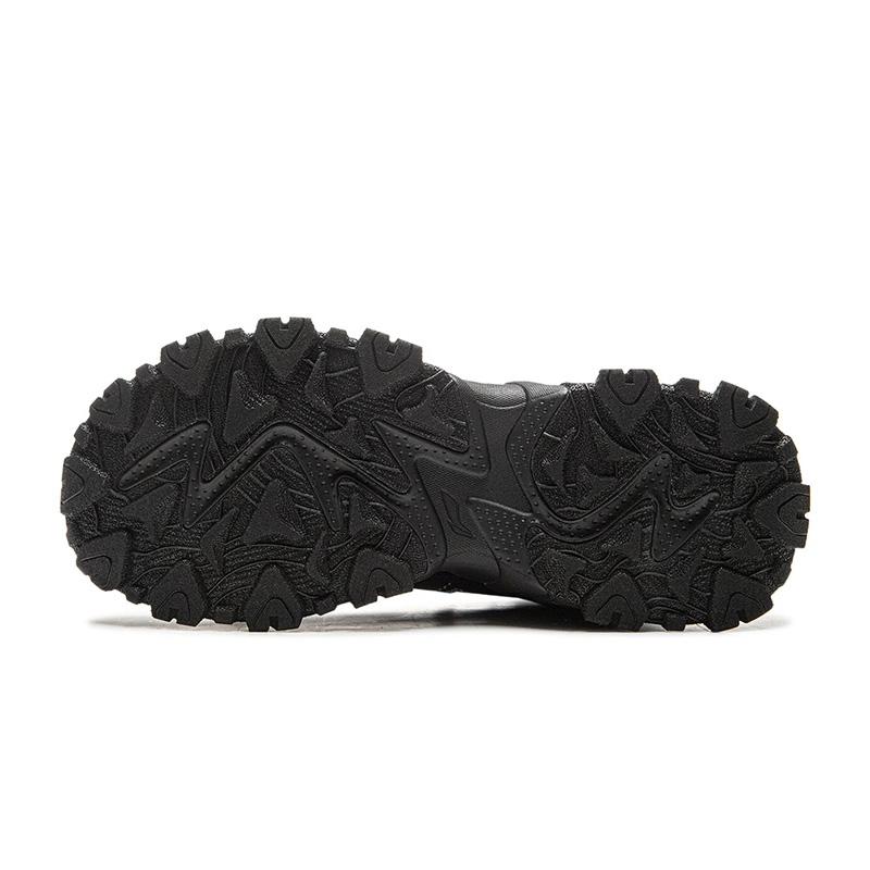 Li Ning Shan Xing WNTR HIGH Synthetic Leather Fleece lined Thermal High top Casual Shoes Men's Black AGLV169-1