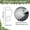 20pcs Gutter Hooks Plastic Gutter Clips Holiday Hanging Clips for Christmas Decoration Cluster Lights Icicle Multi-Purpose Hooks