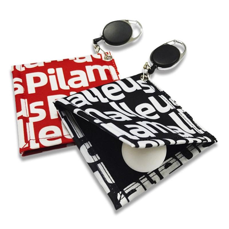 Golf Towel Golf Ball Club for Head Cleaner Golf Ball Waterproof Cleaning Towel Square Mini for w/ Retractable Keychain B