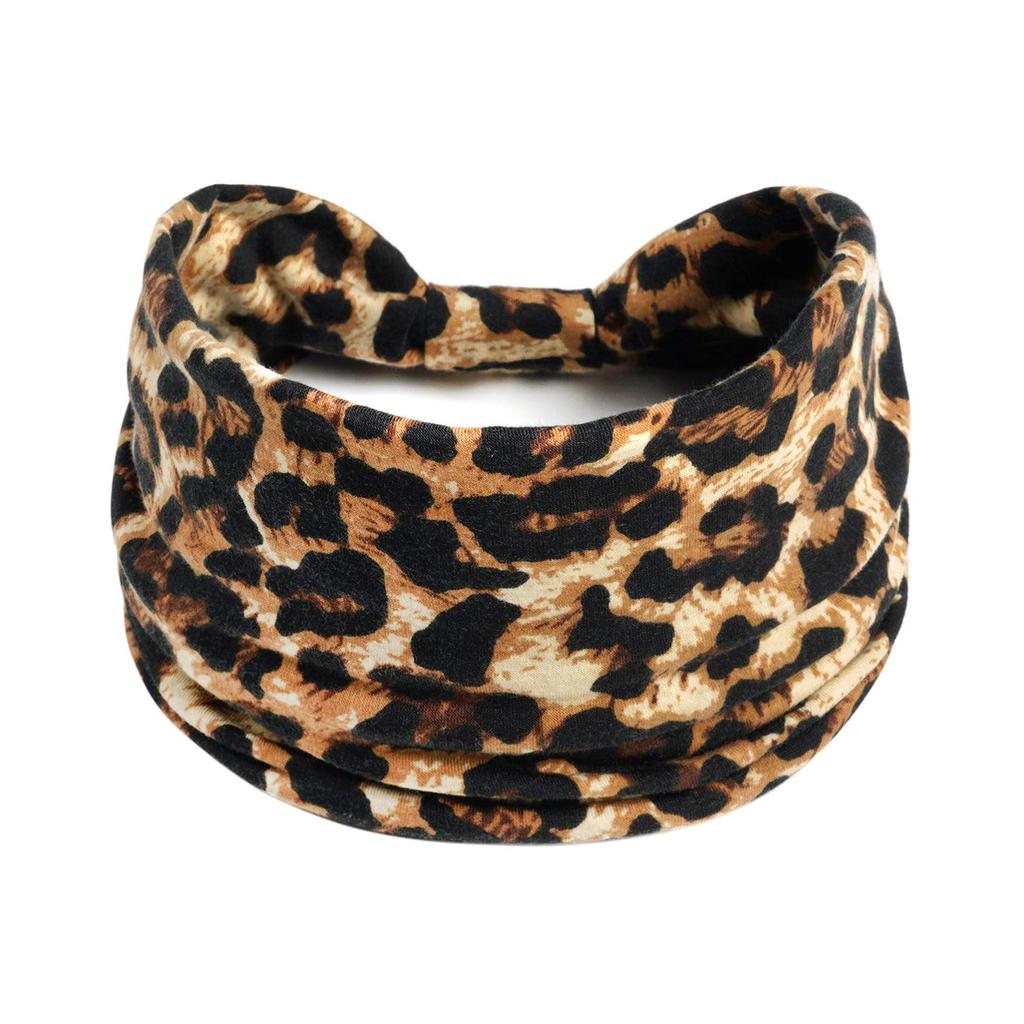 Geknotetes Stirnband mit Leoparden- und Zebra-Print – Sexy elastisches Sport-Stirnband für Damen