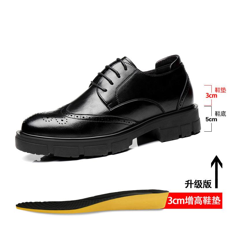 Brock Herrenschuhe 10cm innen höhenerhöhende Lederschuhe Herren Leder Dicksohlen Businesskleid höhenerhöhende Schuhe 8cm Freizeitschuhe