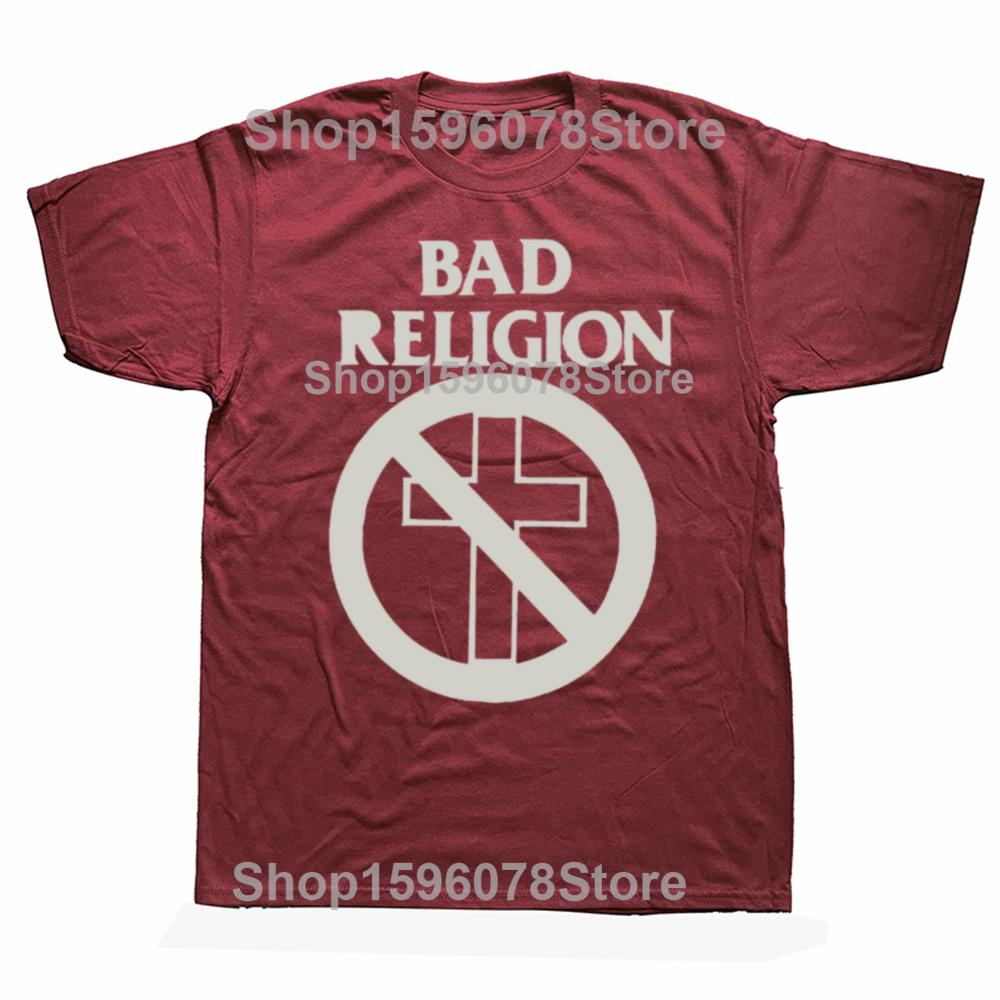 Funny Bad Religion Official Merchandise How Could Hell Graphic T-shirts Men Casual Tshirt 100% Cotton Loose Oversized T Shirt