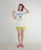 RONRON Flared Layered Belt Skirt White