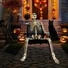 Halloween Skull Decoration Full-Body Movable Joints Ealistic Human Skeleton For Outside Garden Decorative Party Supplies