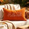 Autumn Embroidered Throw Pillow Covers Farmhouse Cushion Cases for Couch Bedroom Thanksgiving Fall Home Decor