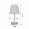 Creative LED Solid Wood Fabric USB Small Table Lamp Living Room Study Bedroom Bedside Atmosphere Decoration Lighting Fixtures