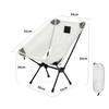 Moon Chair For Camping Fishing With 7075 Aluminum Frame Design Wide Feet Breathable Mesh Outdoor Relaxation