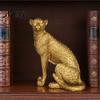 Büro-Desktop-Dekoration Goldene Leopard-Figur Modell, Lebendige Statue, Hockende Lauffigur, Harz Eingangsbereich Dekorationsartikel Schmuck für TV-Ständer