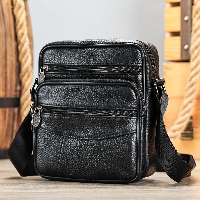 Retro Single-shoulder Bag Cowhide Trendy and High-end Crossbody Bag Portable and Small Crossbody Bag for Travel