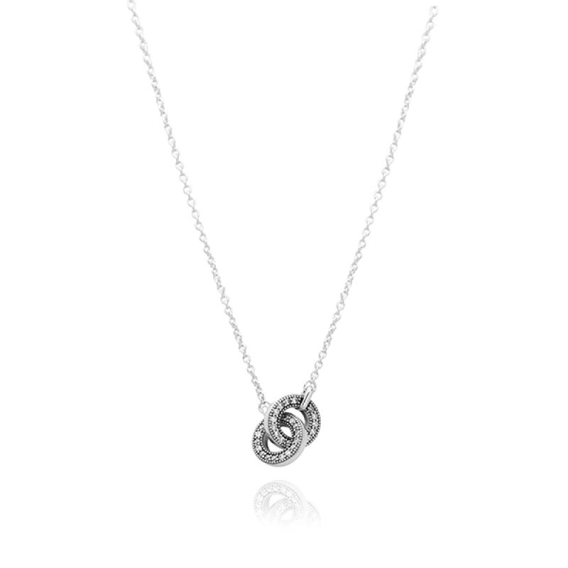 

Pandora Necklace Interwound Pave 392736C01-45 392736C01-45