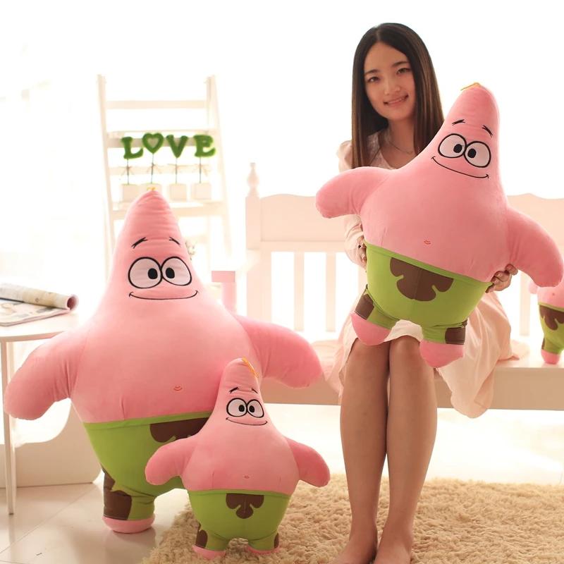 Big Size Very Soft SpongeBob Patrick Star Plush Toy Stuffed Anime Plushies Cute Doll Cuddly Pillow Peluches Gifts Girl