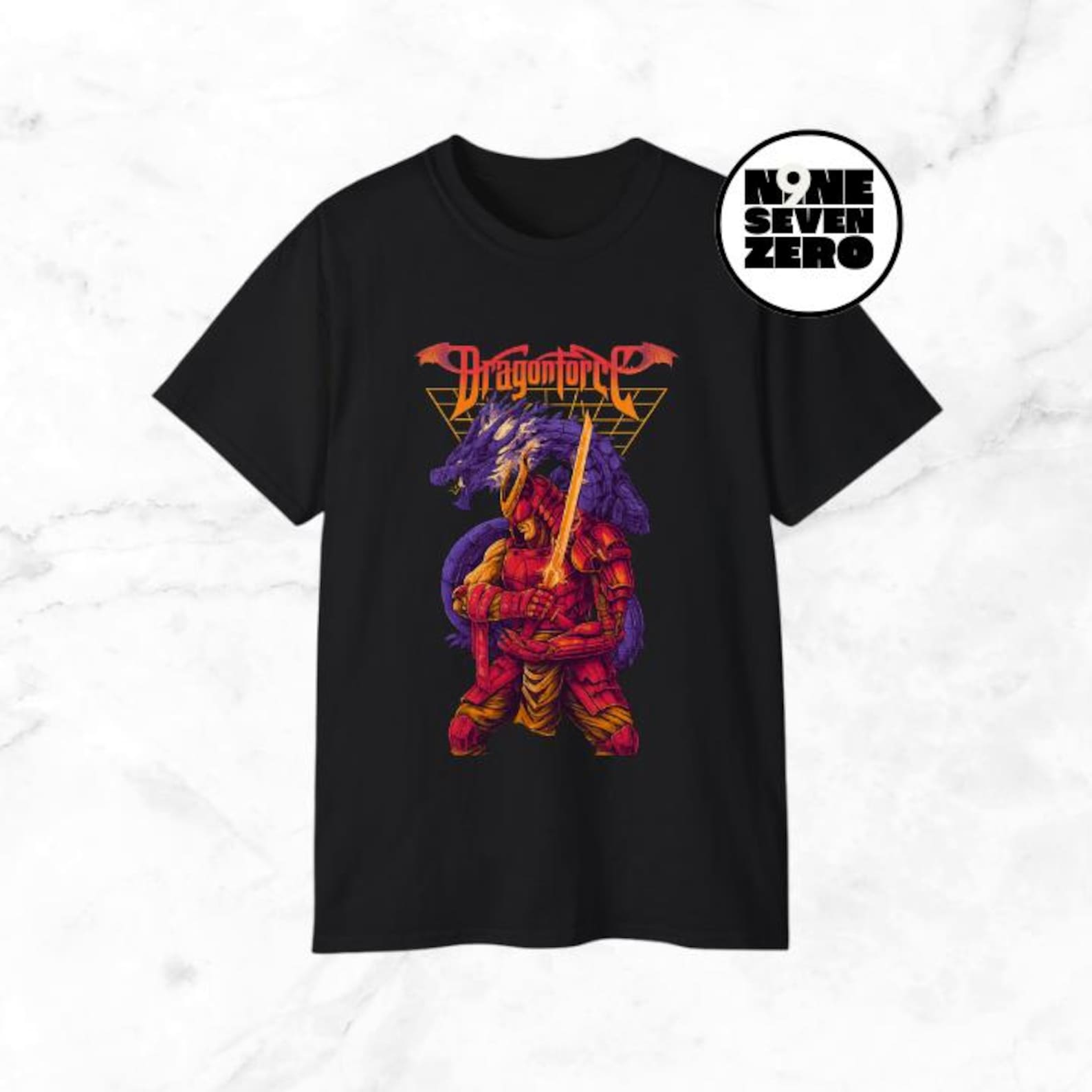 Dragonforce Samurai Dragon Black Gildan 5000 T-Shirt: 100% US Cotton L