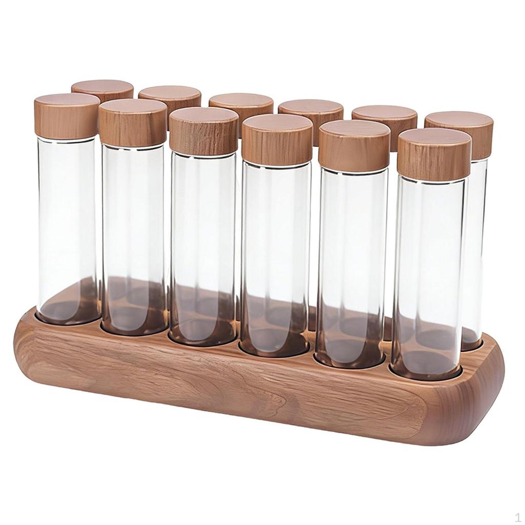 Single Dose Coffee Bean Storage Tubes Container 12 with Sealed Lid Dustproof