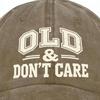 Vintage Baseball Caps Retro OLD Dont Care  Printing Hat Unisex Style Distressed Washed Headwear Outdoor All Seasons Travel Hats
