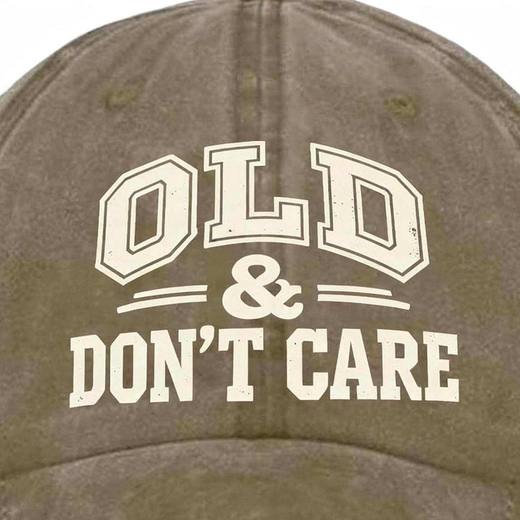 Vintage Baseball Caps Retro OLD Dont Care  Printing Hat Unisex Style Distressed Washed Headwear Outdoor All Seasons Travel Hats