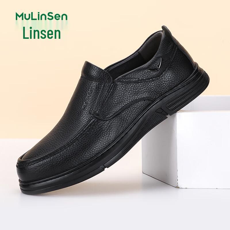 MULINSEN Men s Slip-On Business Casual Leather Driving Shoes 40