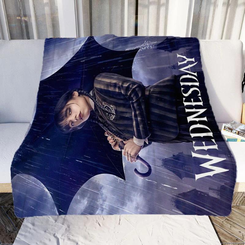 

WWednesday Super Soft Flannel Throw Blanket for Sofa or Bed Cozy and Comfortable Lazy Day Companion 100x150cm