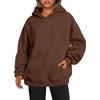 Top con tasche a maniche lunghe Pantaloni della tuta Streetwear Felpe Y2K Donna Harajuku Colore tinta unita Felpa larga Hip Hop Base Taglie forti