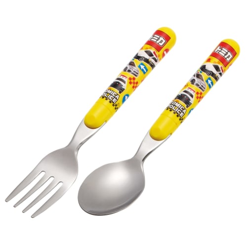 Skater Spoon and Fork Cutlery Set, Dishwasher Safe, Made in Japan, Tomica, Boys, SFR1