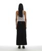 Partimento Woman Inverted Drawstring Maxi Skirt_Black