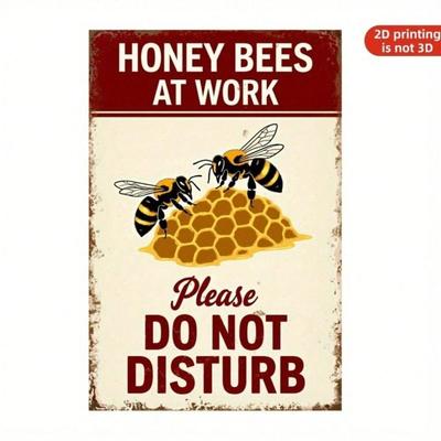 Vintage Bee Hive Metal Sign Wall Decor Farm Garden Poster