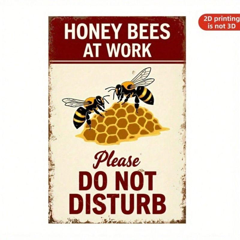 Vintage Bee Hive Metal Sign Wall Decor Farm Garden Poster