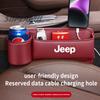 Car Leather Seat Crevice Water Cup Holder Storage Box Jeep Renegade Compass Gladiator Patriot Commander Wrangler Grand Cherokee