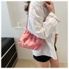Trendy Ruched Faux Leather Bucket Bag for Women, Fashion Chain Shoulder Crossbody Hobo Purse, Casual Chic Handbag
