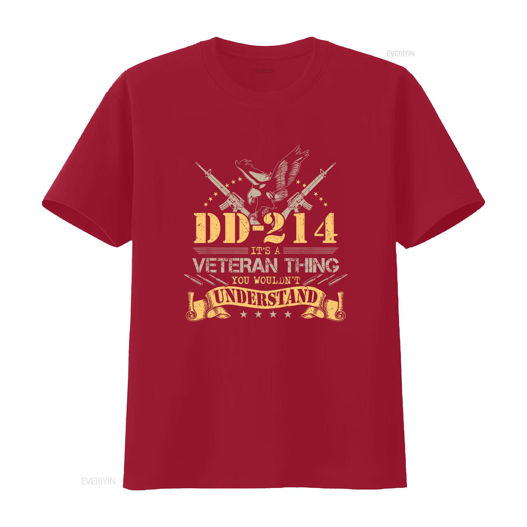 DD 214 A Veteran Thing T Shirt For Men vintage Washed Slightly fashion designer clothes homme Unisex Stylish Comfortable S