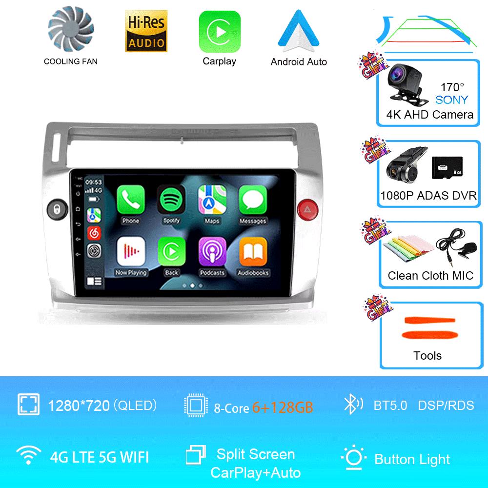 Android 14 Pentru Citroen C4 C-Triomphe Quatre 2004-2014 Radio Auto Multimedia Video Carplay 2Din DVD Unitate Principală Stereo Difuzor Audio