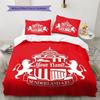 Sunderland Association Football Club Custom Name Pattern Bedding Quilt Set Quilt Cover Pillowcase Home Birthday Gift(1 * duvet cover + 2 * pillowcase,