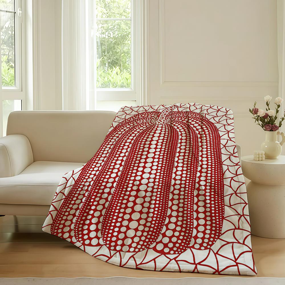 

Polka dot artist Yayoi Kusama Blanket For Sofa Office Bed Plane Travel Sleep Read Relax Camping Soft And Warm 75cmx90cm
