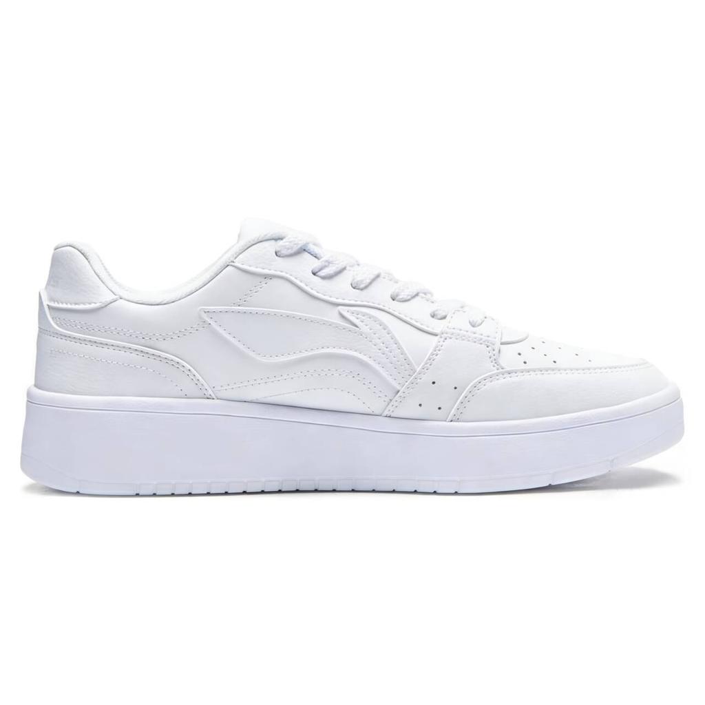 Li Ning Sycee Synthetic Leather Cushioning Low top Skateboard Shoes Men's White Green AGCT339-6(Team1538-)
